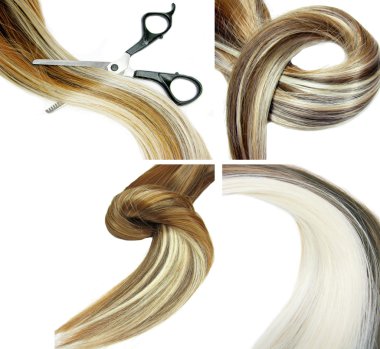 Blond hair texture background