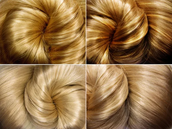 Shiny blond  hair texture background — Stock Photo, Image