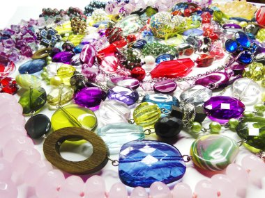 Kristal boncuk takı moda arka plan olarak