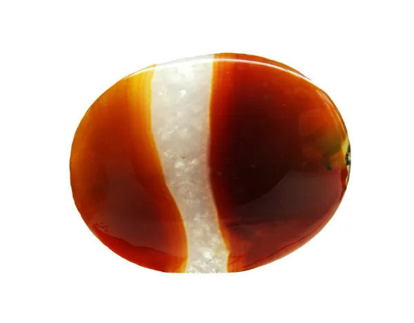 Agate avec cristal géologique de calcédoine — Photo