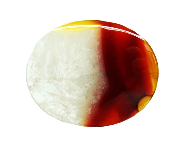 Agate avec cristal géologique de calcédoine — Photo
