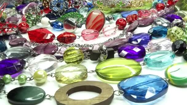 Crystals beads jewellery as fashion background