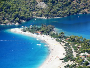 mavi lagün ve beach Ölüdeniz Türkiye Panoraması