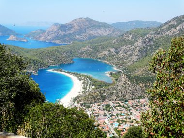 mavi lagün ve beach Ölüdeniz Türkiye Panoraması