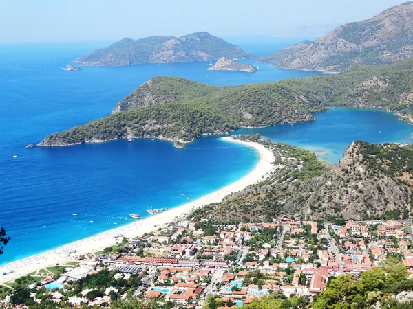mavi lagün ve beach Ölüdeniz Türkiye Panoraması