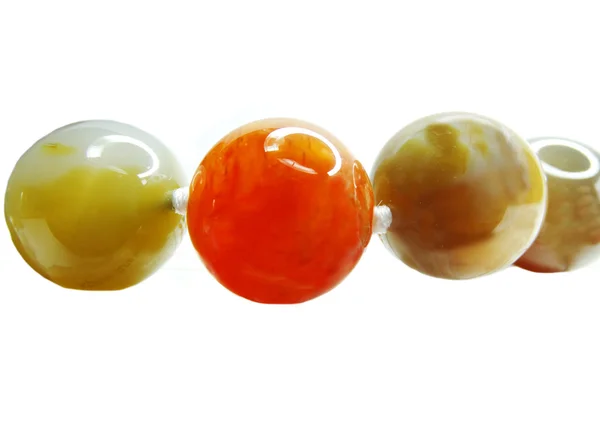Collier de perles semi-précieuses en jaspe — Photo