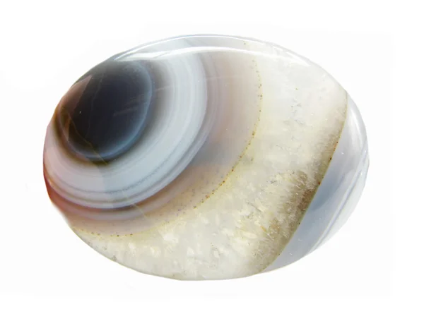 Agate avec cristal géologique de calcédoine — Photo