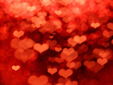 Soyut arka plan kalpleri Sevgililer Günü 'nü aydınlatır