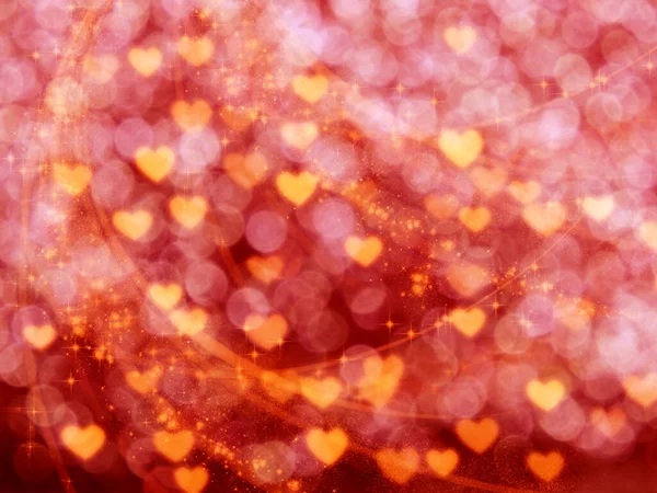 Abstrakt Bakgrund Hjärtan Ljus Kärlek Alla Hjärtans Dag — Stockfoto
