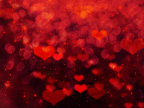Abstracto Fondo Corazones Luces Amor Día San Valentín —  Fotos de Stock