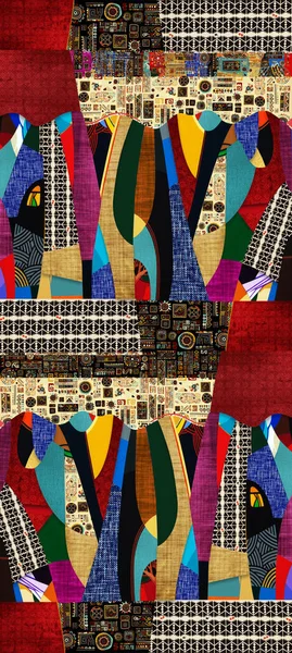 Farklı mimarinin renkli mozaik deseni, seçici odak