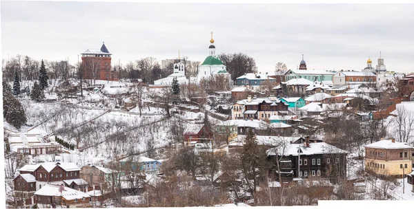 Панорамный Вид Старый Город Зимний День — стоковое фото
