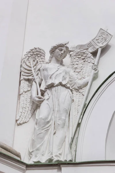 White Sculpture Angel Christianity Religion — Fotografia de Stock