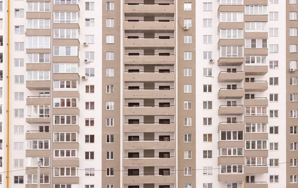 Typical Facade Modern High Rise Building Front View — Stock Photo, Image