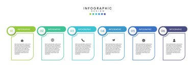 İş verilerini görselleştirme zaman çizgisi bilgi şablonu tasarımını simgelerle birlikte düzenler