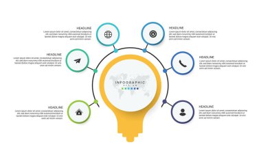 İş verilerini görselleştirme zaman çizgisi bilgi şablonu tasarımını simgelerle birlikte düzenler