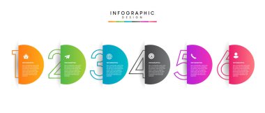 İş verilerini görselleştirme zaman çizgisi bilgi şablonu tasarımını simgelerle birlikte düzenler