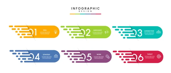 Steps Business Data Visualization Timeline Process Infographic Template Design Icons — Stock Vector