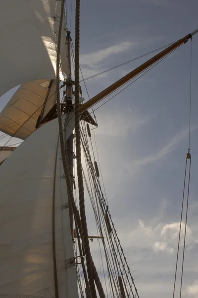 Segel eines großen Segelschiffs — Stockfoto