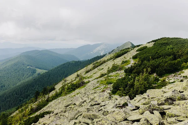 Contexte paysage avec les Carpates ukrainiennes à Bukovel — Photo