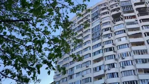Chernihiv Ucrania 2022 Edificio Destruido Después Del Ataque Aéreo Resultado — Vídeo de stock