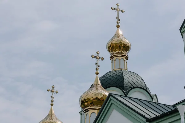 Cupole Oro Della Cattedrale Dell Ucraina Cristiana Foto Alta Qualità — Foto Stock