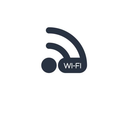 WIFI simge vektörü, kablosuz internet vektörü illüstrasyonu izole edildi