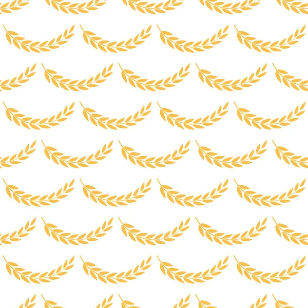 Wheat ears seamless vector pattern. Ornament can be used for gift wrapping paper, pattern fills, web page background, surface textures and fabrics. — Stock Vector