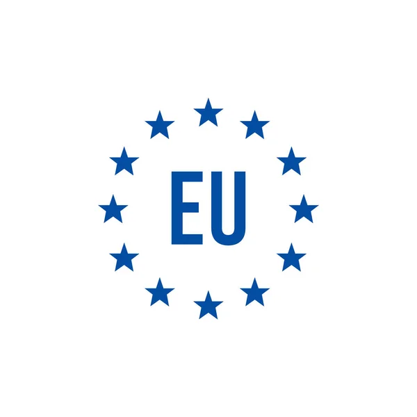 European Union Flag Circle Stock Vector Illustration Isolated — Stock vektor