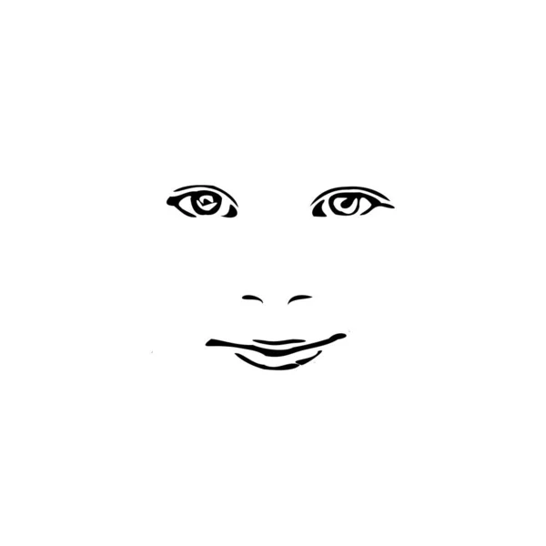 Barn Eller Flickor Ansikte Barnens Dagsbanderoll Aktievektor Illustration Isolerad — Stock vektor