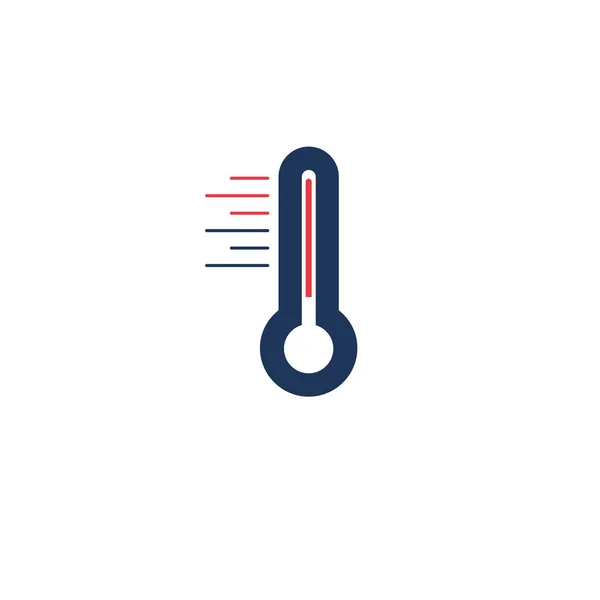 Ícone Vetorial Temperatura Termometr Estoque Ilustração Vetorial Isolado — Vetor de Stock