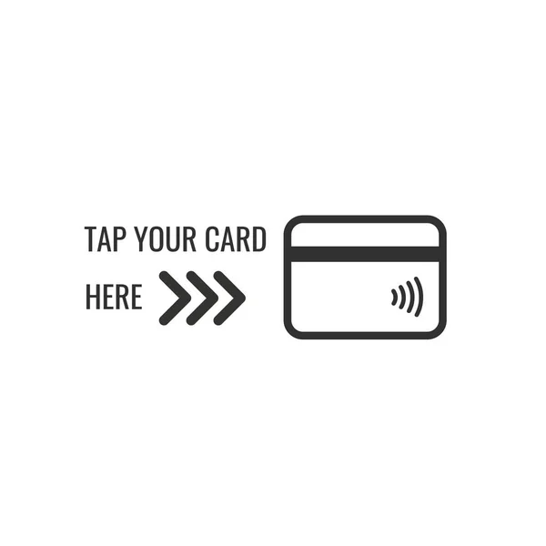 Kartınızın Etiket Simgesine Dokunun Nfc Terminali Kredi Kartıyla Ödeme Yapıldığını Telifsiz Stok Vektörler
