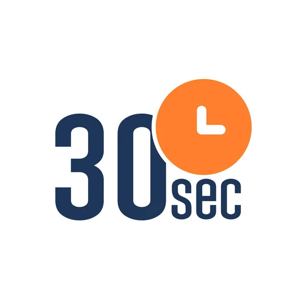 30 sekunder Nedräkning Timer ikon set. Ikoner för tidsintervall. Stoppur och tidmätning. Stock Vector illustration isolerad på vit bakgrund. — Stock vektor