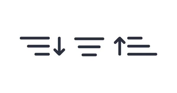 Ταξινόμηση Εικονίδιο Λογότυπο Διάνυσμα Σύμβολο Εικονίδιο Λίστας — Διανυσματικό Αρχείο