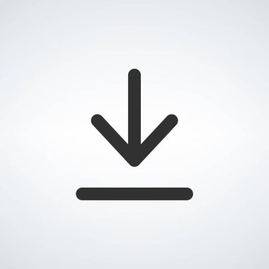 Simge indir, arayüz indiriliyor. İnternet veri trafiği. Web sitesi dosyası indirme. Stok vektör çizimi izole edildi