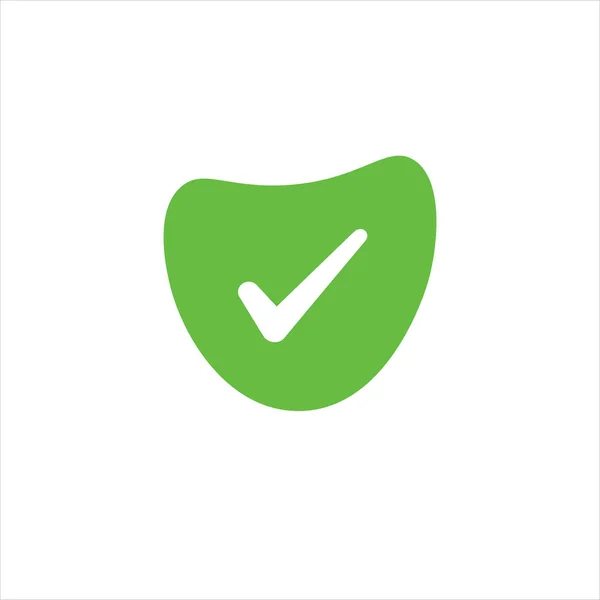 Assinale Ícone Marca Verificação Green Blob Botão Para Votação Decisão — Vetor de Stock