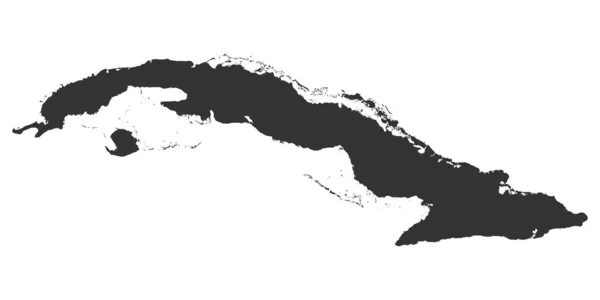 Küba Boş Harita Grafik Simgesi Beyaz Arkaplanda Küba Haritası Işareti — Stok Vektör