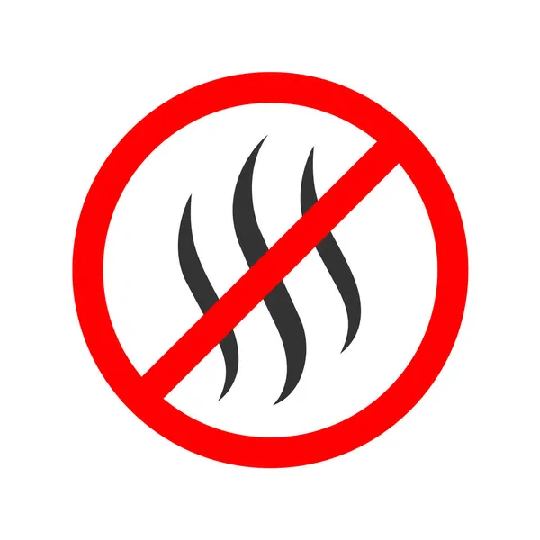 Žádné Špatné Pachy Grafické Ikony Znak Zakazující Silný Zápach Symbol — Stockový vektor