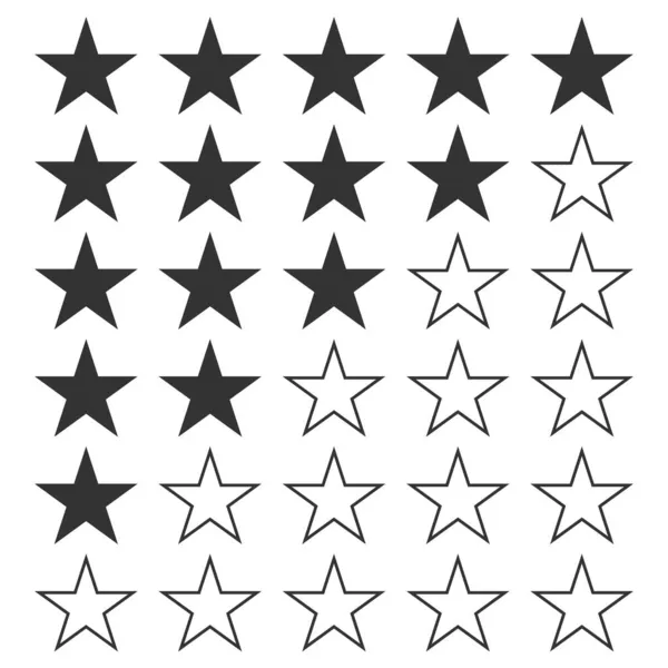 Stars Set Ratings Customer Product Service Ratings Icons Reviews Customer — Stock Vector