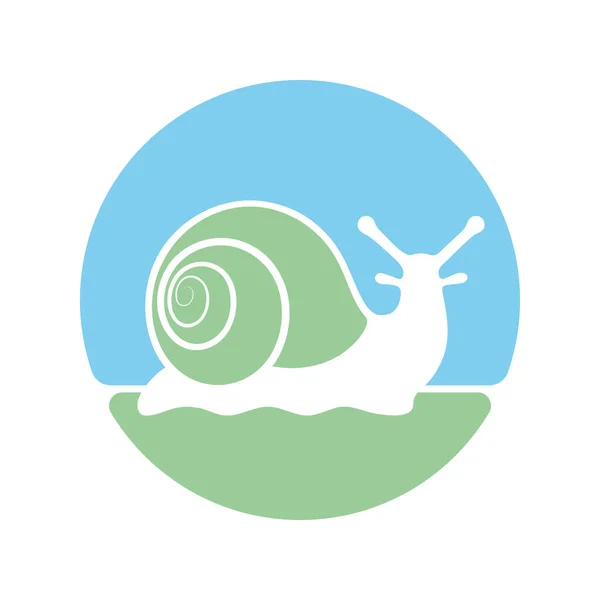 钉图形图标 在白色背景上孤立的圆圈中的蜗牛符号 矢量说明 — 图库矢量图片