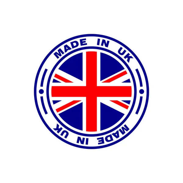 Ngiliz Yapımı Metinlerle Damgalanmış Ngiliz Kaliteli Etiketi Birleşik Krallık Bayrağını — Stok Vektör