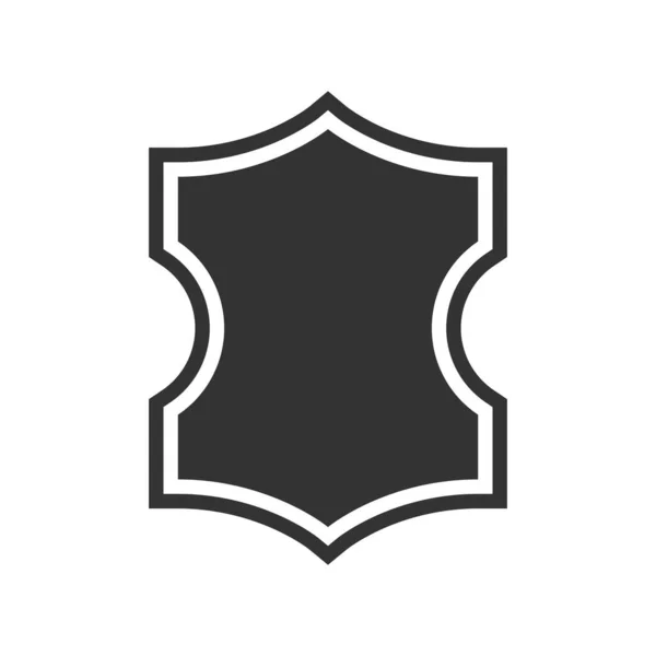 Grafická Ikona Šablony Štítku Prázdný Tvar Odznaku Znak Izolovaný Bílém — Stockový vektor
