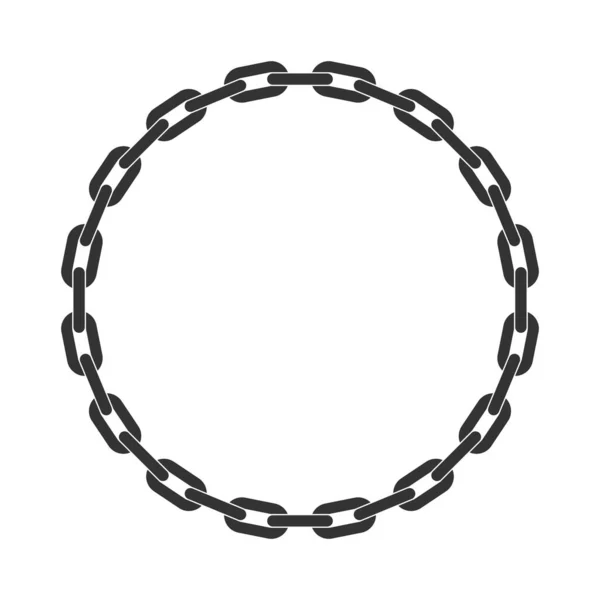 Circle Frame Chain Decorative Element Frame Chain Template Isolated White — Stock vektor