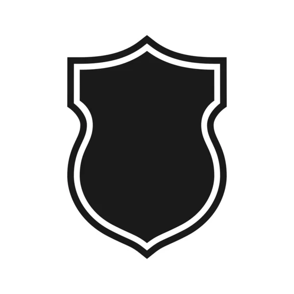 Prázdná Ikona Štítu Štít Izolovaný Bílém Pozadí Heraldický Symbol Vektorová Stock Vektory
