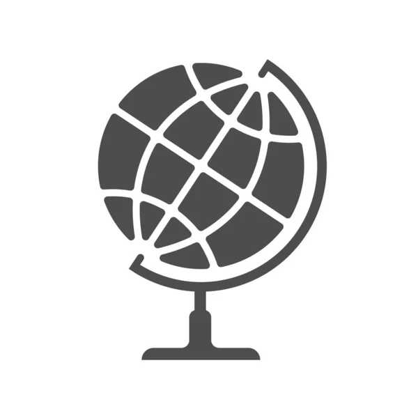 グローブ グラフィック アイコンモデル惑星白い背景に隔離された地球のサイン ベクターイラスト — ストックベクタ