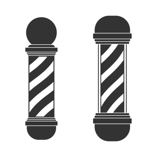 Set Iconos Gráficos Postes Barbero Dos Signos Diferentes Aislados Sobre — Vector de stock