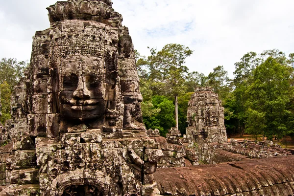 Rostros de Avalokiteshvara, Bayon, Angkor Thom, Siem Reap, Camboya —  Fotos de Stock