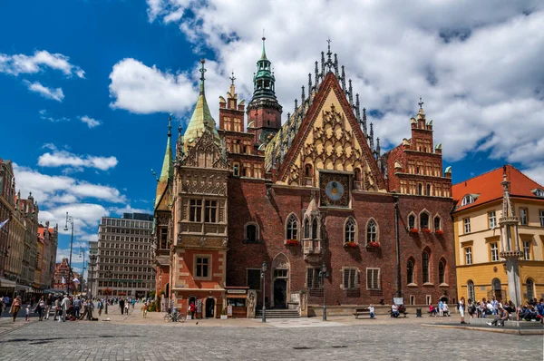 Market square in Wrocaw, Lower Silesian Voivodeship, Poland