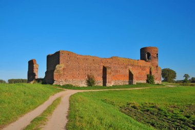 Ruins of medieval castle. Kolo, Greater Poland Voivodeship, Poland.