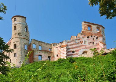 Ruins of palace in Jakubow, Lower Silesian Voivodeship, Poland.